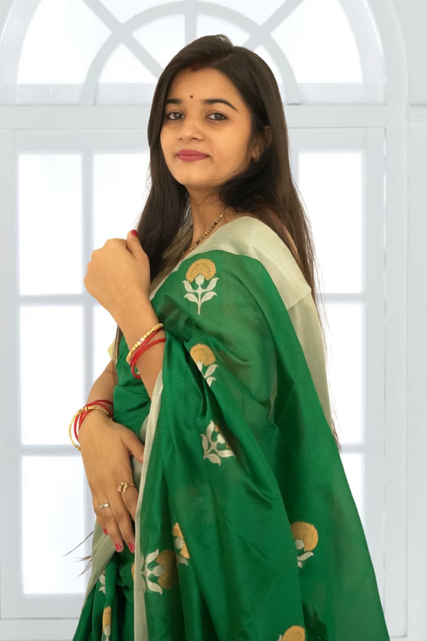 Pure Silk Chanderi Saree | Soft Shine & Elegant Drape