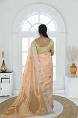 Pure Silk Chanderi Saree | Soft & Lustrous Handloom Silk