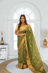 Pure Silk Chanderi Saree | Pure Silk Handloom Saree