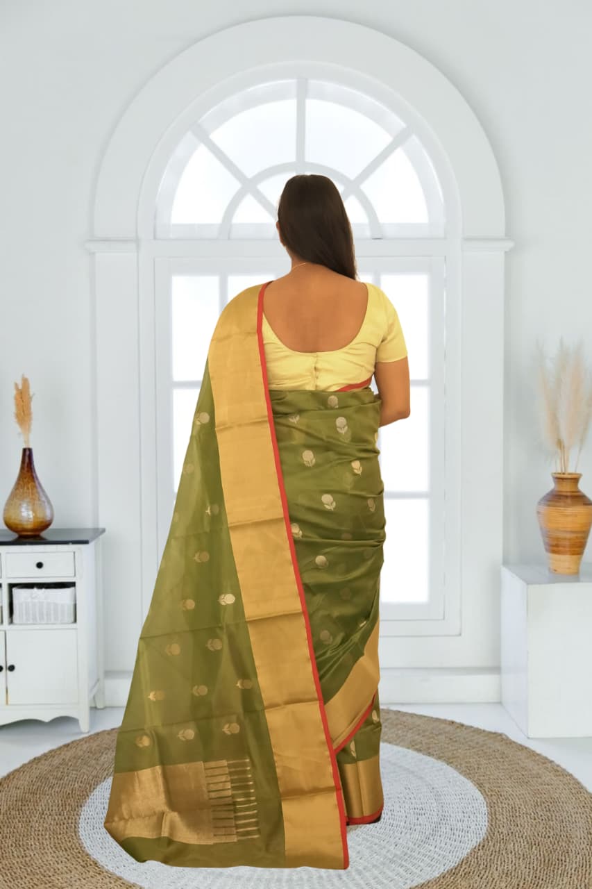 Pure Silk Chanderi Saree | Pure Silk Handloom Saree