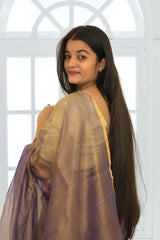 Chanderi Full Tissue Silk Saree| Premium Shimmer Saree with Blouse Piece