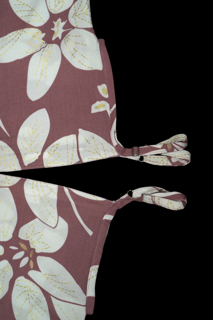 Pure Cotton Stripe Diamond Jumpsuit