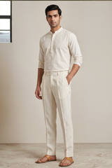 Blended Linen Cotton Trouser