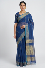Maheshwari Cotton Silk Star Booti Saree