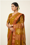Maheshwari Cotton Silk Jari Line Boota Saree