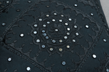 Black Mirror Embroidered Cushion Cover ( Pack of 1 )