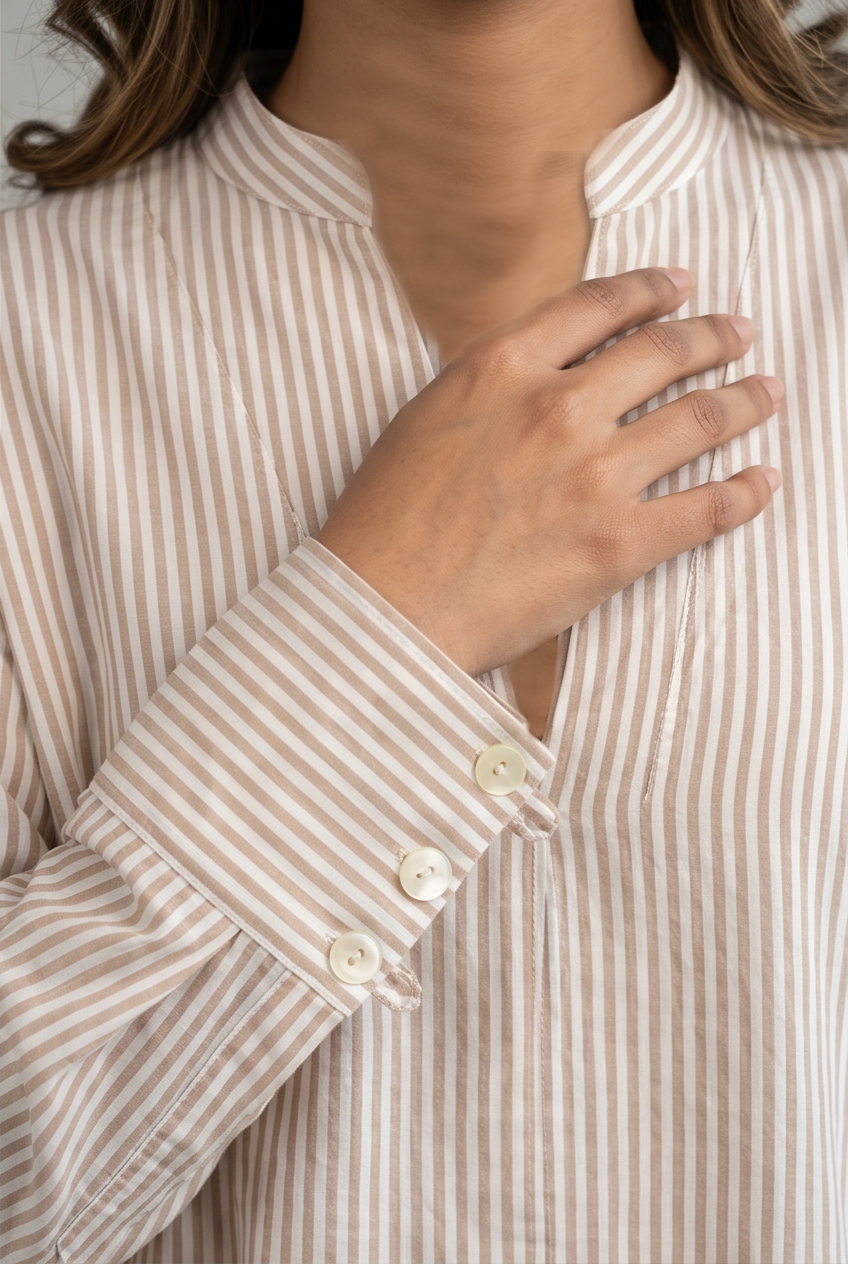 Pure Cotton Seersucker Oversized Shirt for Women