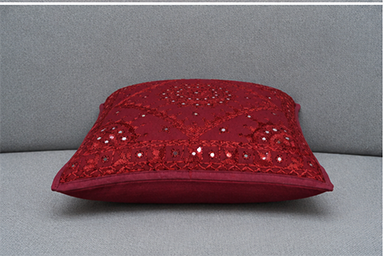 Mirror Embroidered Cushion Cover