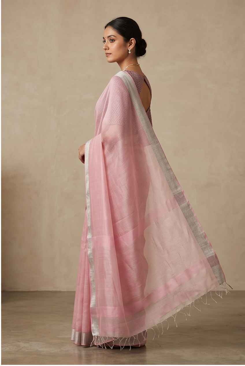 Maheshwari Cotton Silk Full Tissue Saree