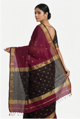 Maheshwari Cotton Silk Star Booti Saree