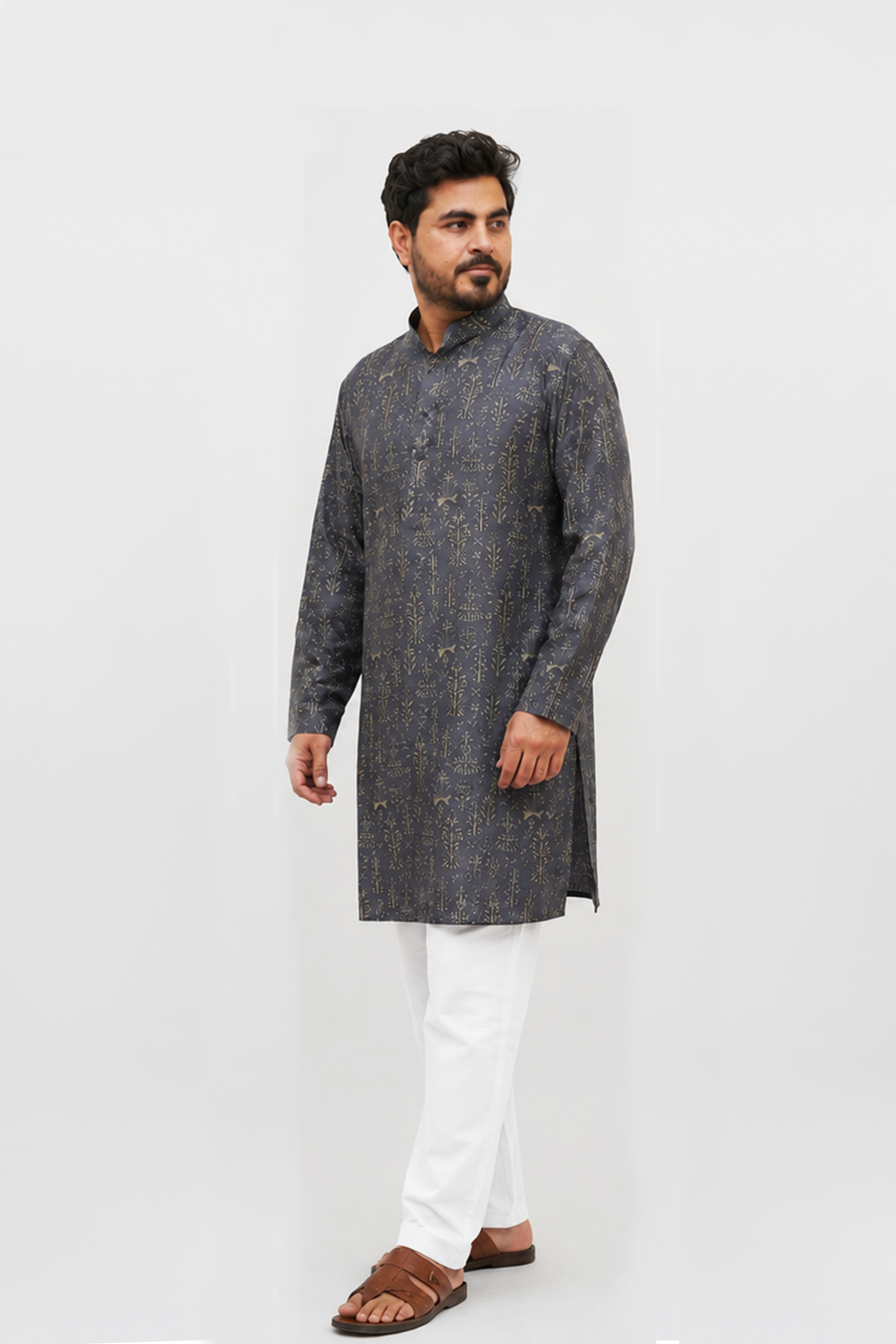 Pure Chanderi Silk Men's Kurta