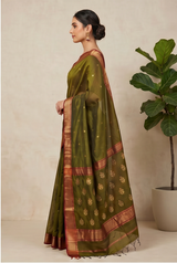 Maheshwari Cotton Silk Meena Boota Saree