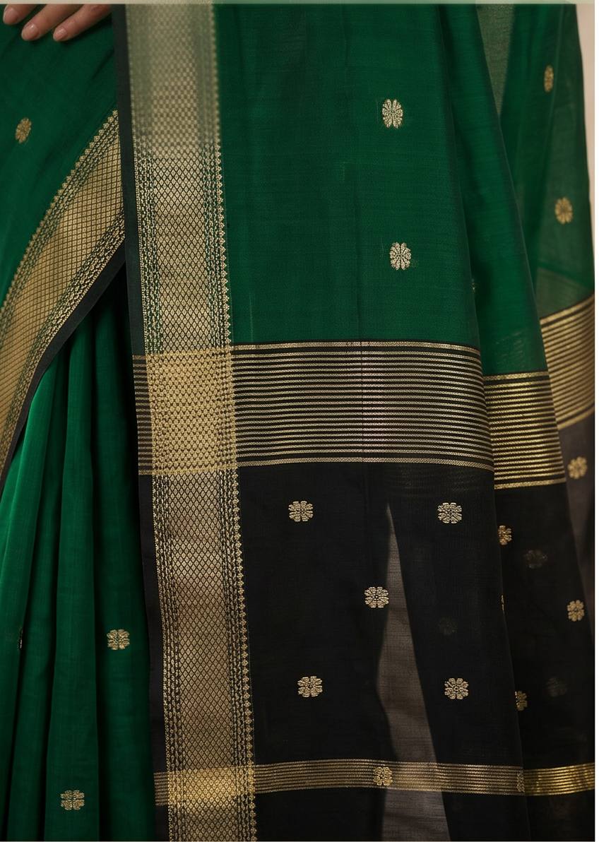 Maheshwari Cotton Silk Silk Boota Saree