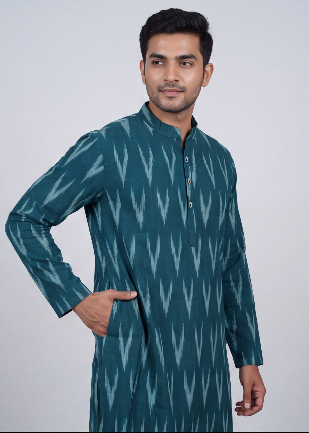 Ikat Cotton Kurta