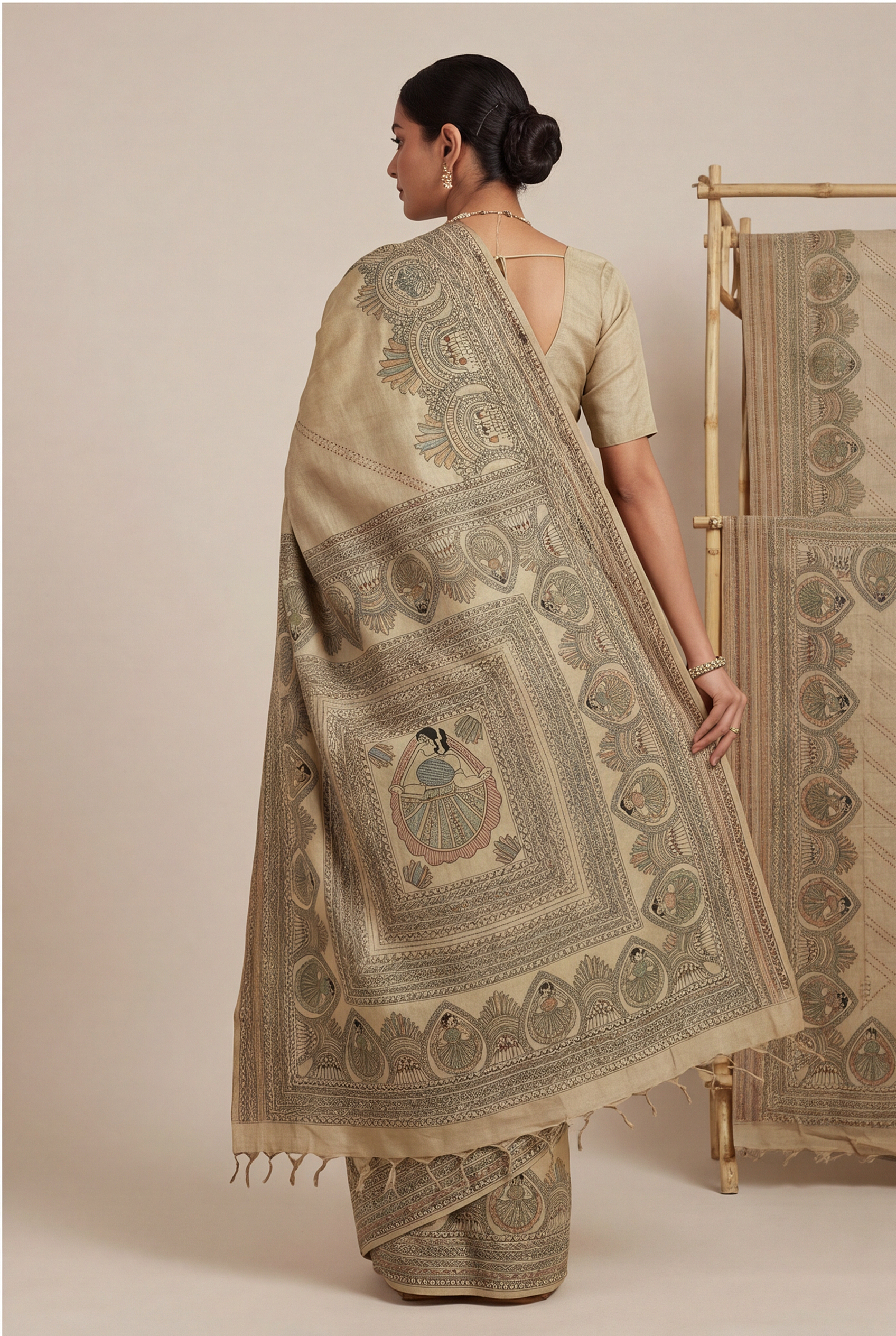 Gond Art Bamboo Silk Saree