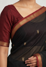 Maheshwari Cotton Silk Star Booti Saree