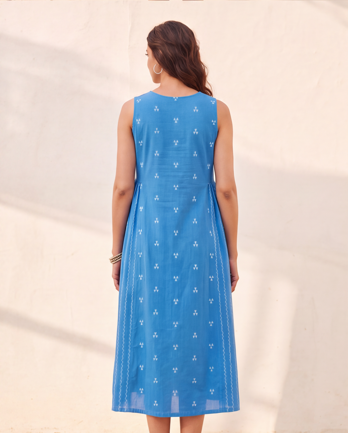 Women's Pure Cotton Sleeveless Midi Dress