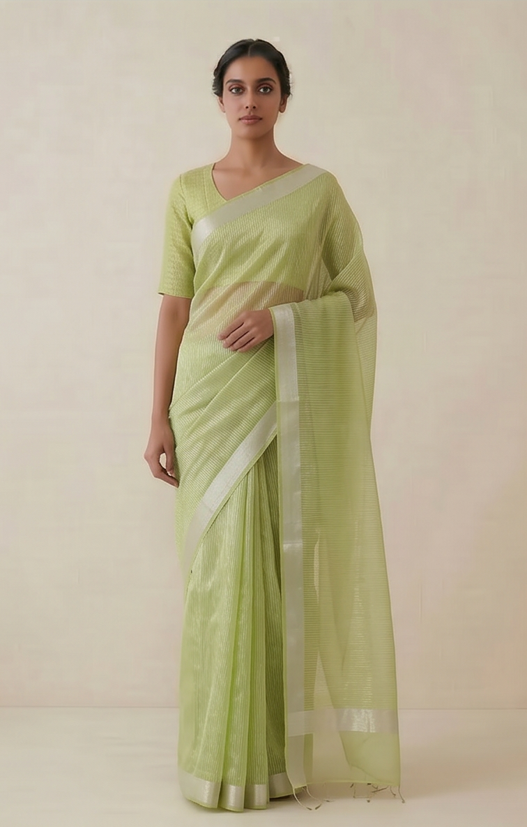 Maheshwari Cotton Silk Full Tissue Saree