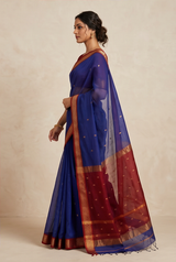 Maheshwari Cotton Silk Star Booti Saree