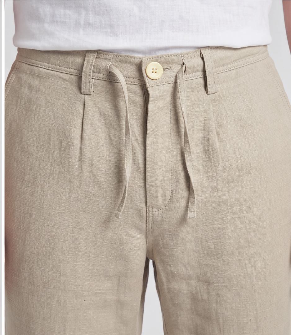 Pure Linen Cotton Drawstring Trouser