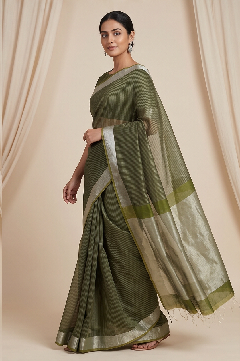 Maheshwari Cotton Silk Full Tissue Saree