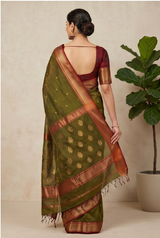 Maheshwari Cotton Silk Meena Boota Saree