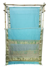 Maheshwari Cotton Silk Saree with Silk Check Border