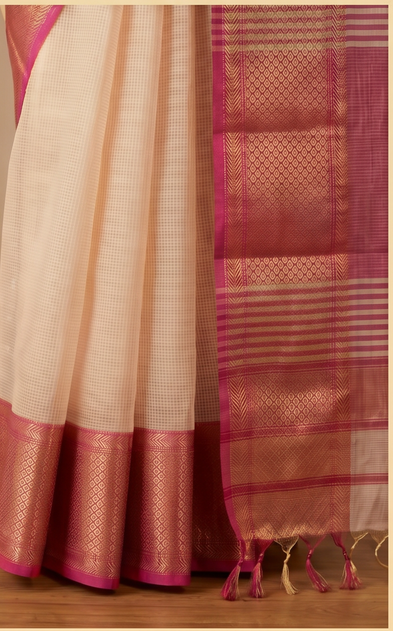 Maheshwari Cotton Silk Saree