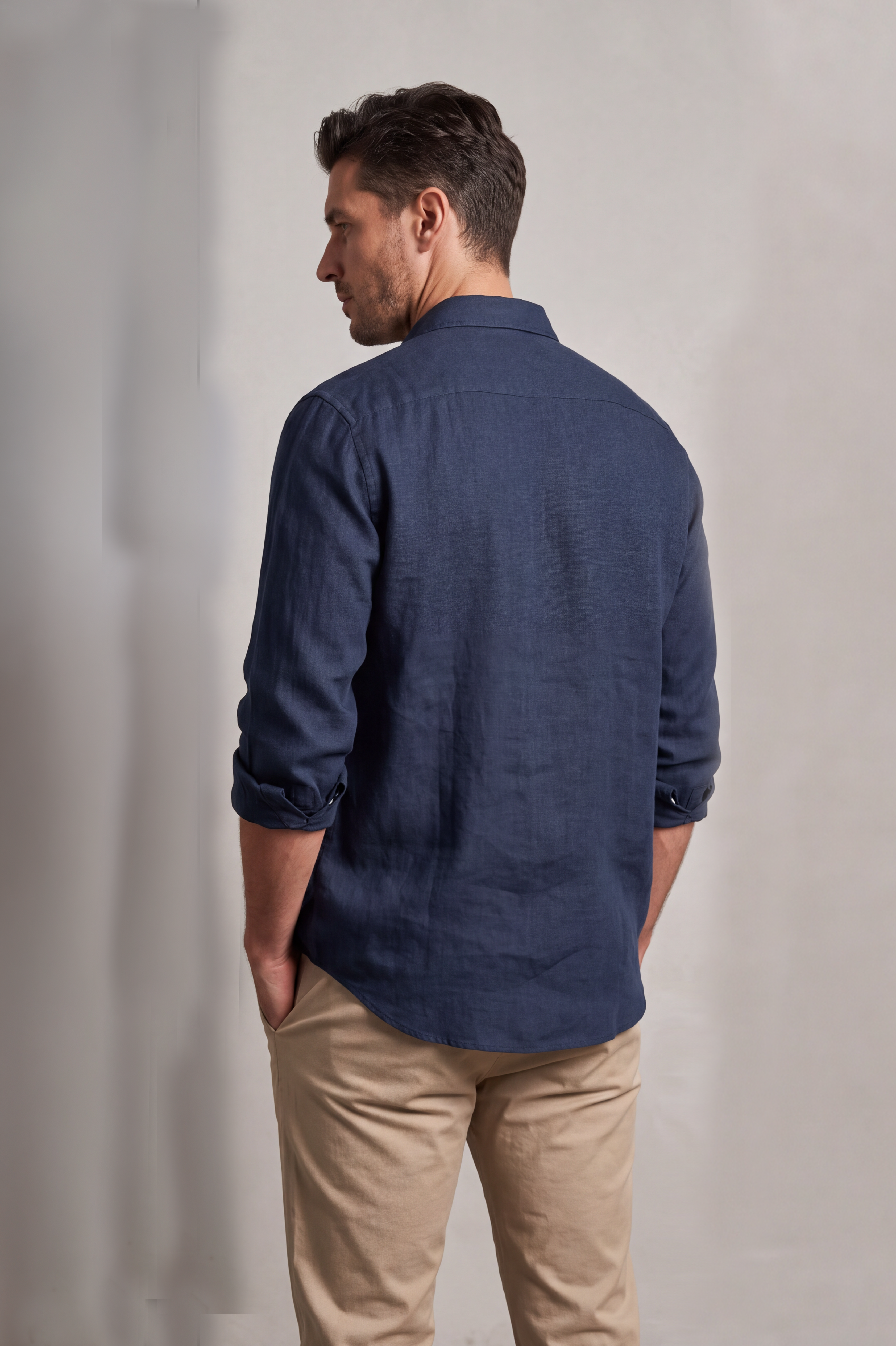 Men's Pure Linen Full Sleeve Regular Fit Shirt