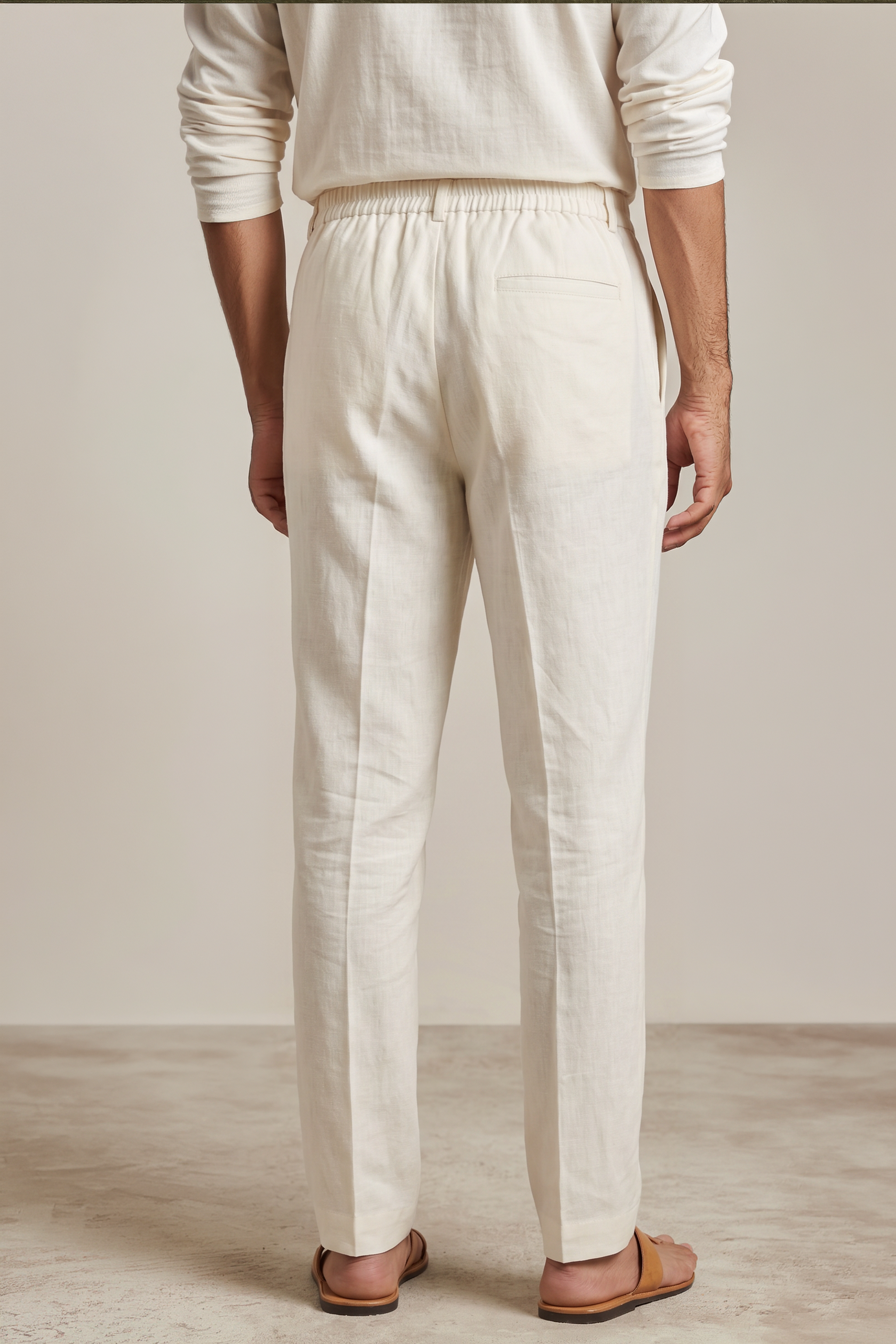 Blended Linen Cotton Trouser