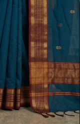 Maheshwari Cotton Silk Lotus Boota Saree