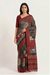 Pure Kosa Silk Saree with Hand Kantha Work