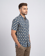 Men's Pure Cotton Elephant Print Shirt