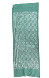 Pashimina Wool Aari work Shawl – Aqua Green