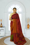 Ranipur Cotton Voile Saree- Maroon