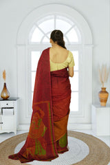 Ranipur Cotton Voile Saree- Maroon