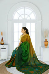 Ranipur Cotton Voile Saree – Green