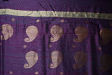 Chanderi Silk Cotton Suit – Purple & Sky Blue