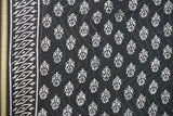 Chanderi Silk Cotton Dabu Print Suit – Black