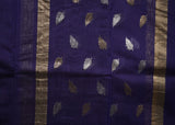 Chanderi Silk Cotton Suit – Dark Purple
