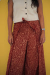 Rock Painting Pure Silk Fisherman Trouser