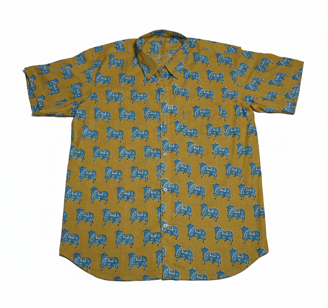 Mix Cotton Animal Printed Men’s Shirt
