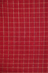 Elegant Rani Pink Maheshwari Cotton Silk Check Border Saree