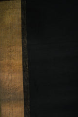 Maheshwari Silk Cotton Black Boota Jari Patta Saree