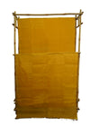 Mustard Yellow Maheshwari Silk Cotton Full Tissue Saree with Elegant Metallic Finish