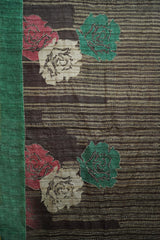 Pure Kosa Silk Saree with Hand Kantha Work