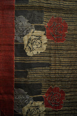 Pure Kosa Silk Saree with Hand Kantha Work