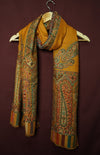 Pure Kashmiri Pashmina Kani Work Handwoven Luxury Shawl – Mustard Yellow