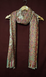 Pure Pashmina Handwoven Kani Work Shawl – Golden Yellow with Multicolour