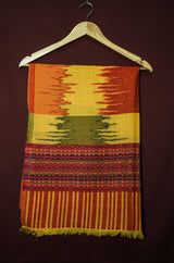 Handwoven Pure Kashmiri Pashmina Kani Work Shawl – Yellow with Multicolour Blend